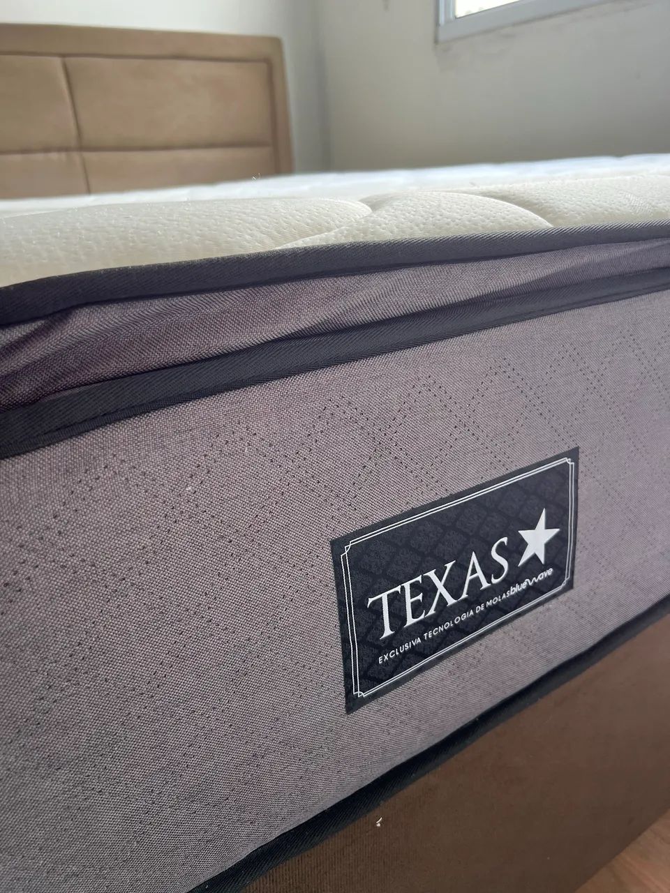 Cama box casal + cabeceira (base e colchão + cabeceira) - Foto 3