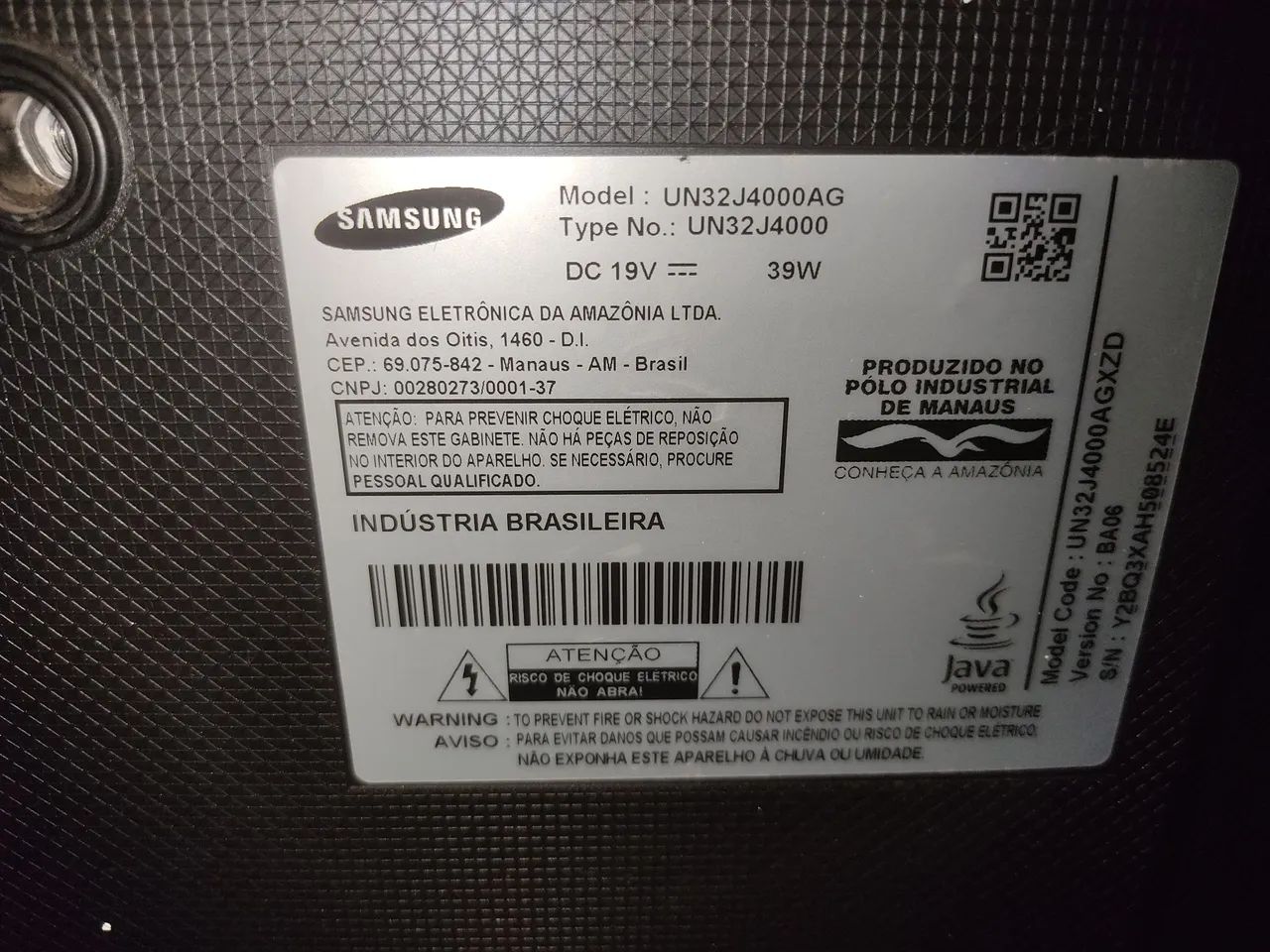 TV Samsung LED de 32 polegadas modelo UN32J4000AG com conversor integrado  - Foto 2