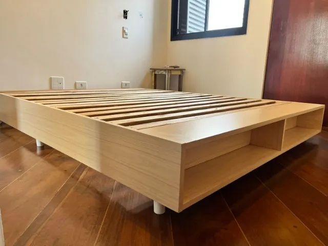 Estrutura de Cama Queen em Madeira da Tok Stok - Foto 3