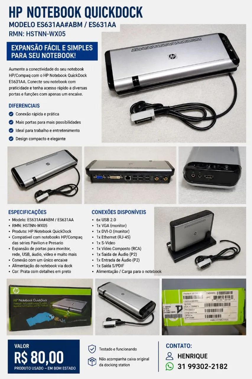 HP NOTEBOOK QUICKDOCK ES631AA#ABM / ES631AA