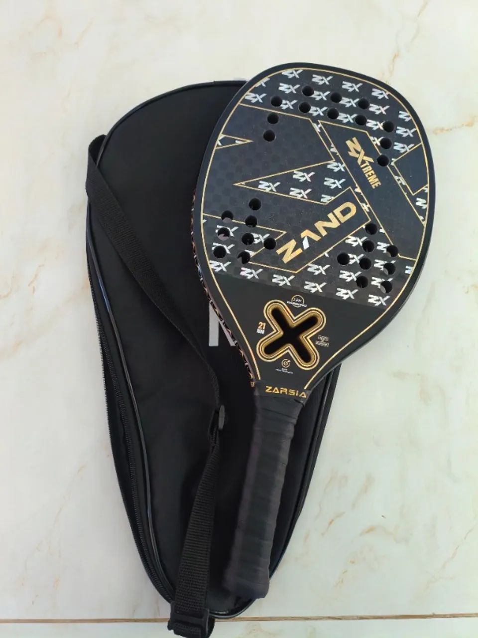 tam☆ れんげ 10 Raquete De Beach Tennis Zand Z Xtreme 12k Preta Com Capa