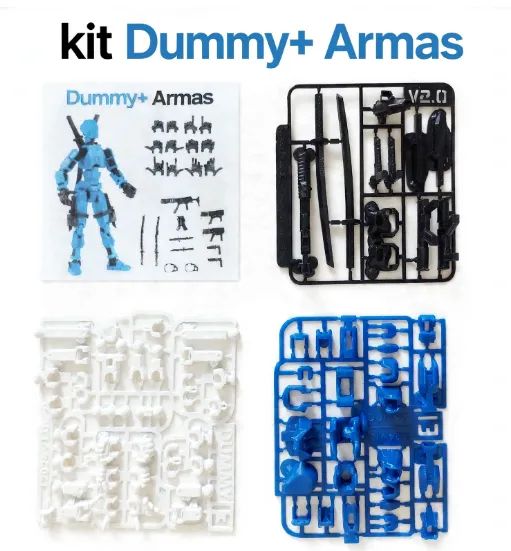 Kit Dummy 13 Articulado 13cm + Kit Armas - Boneco P/ Montar