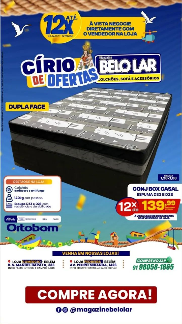 Conjunto Box Casal Espuma Dupla Face