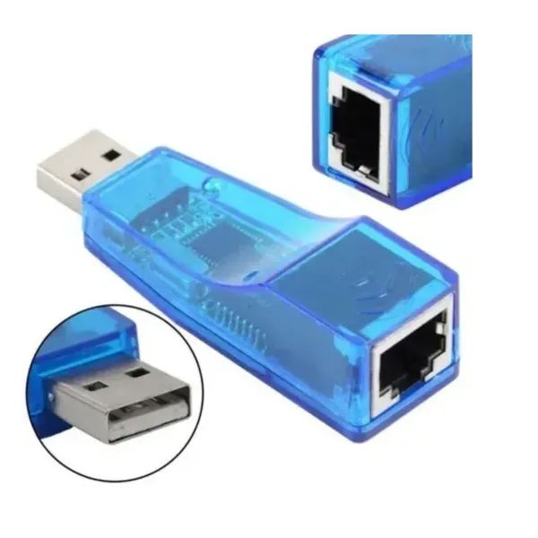 Adaptador USB para Lan Ethernet Cabeada Placa de Rede Externa RJ45 10/100 Exbom UL-100  - Foto 2