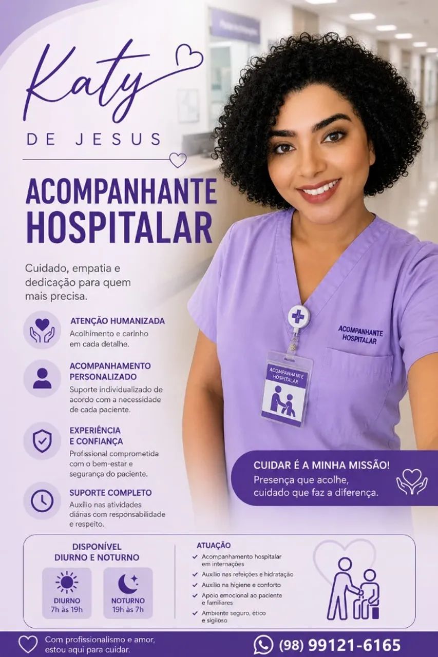 CUIDADORA E ACOMPANHANTE HOSPITALAR