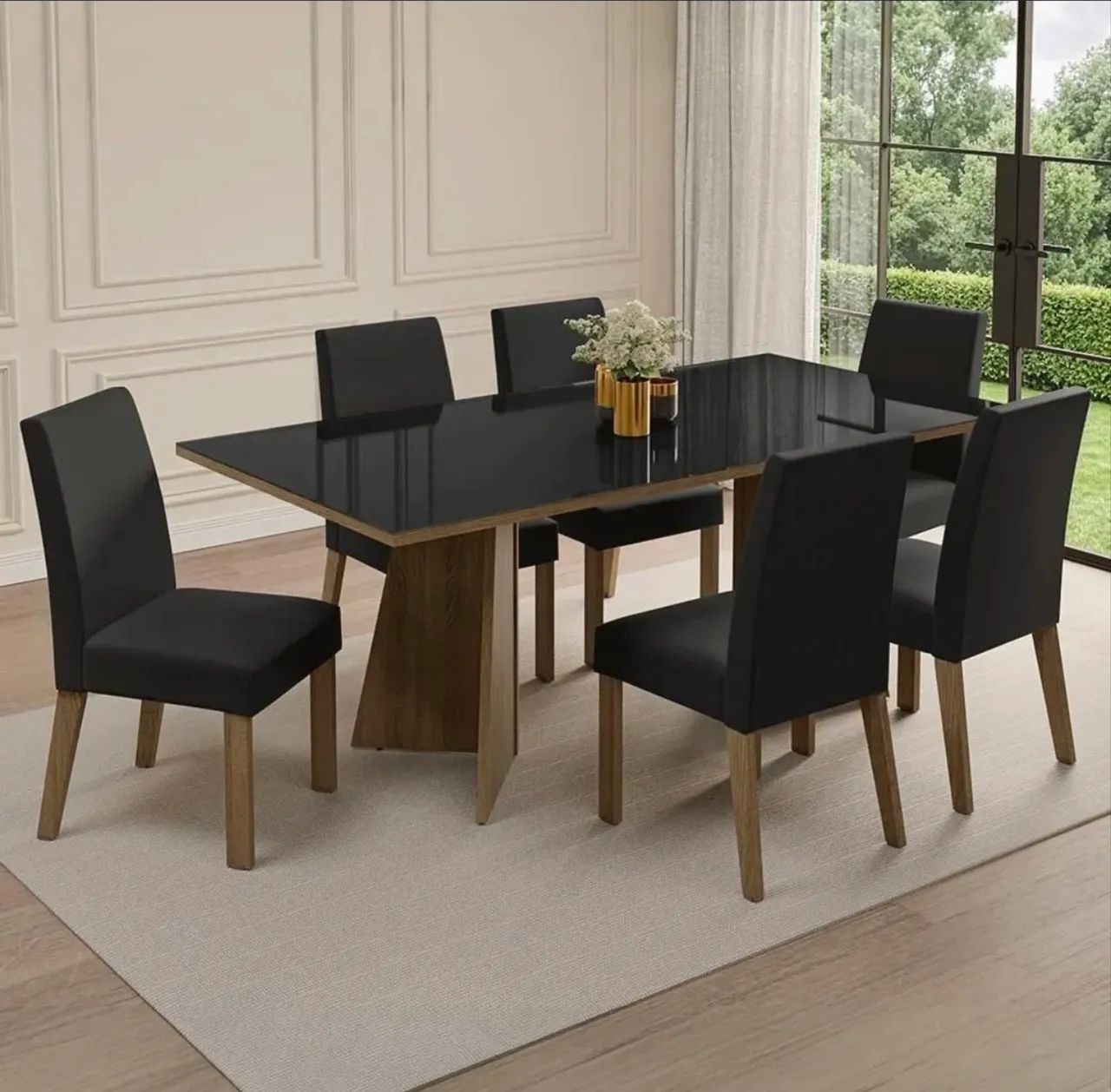 MESA COM 6 CADEIRAS 