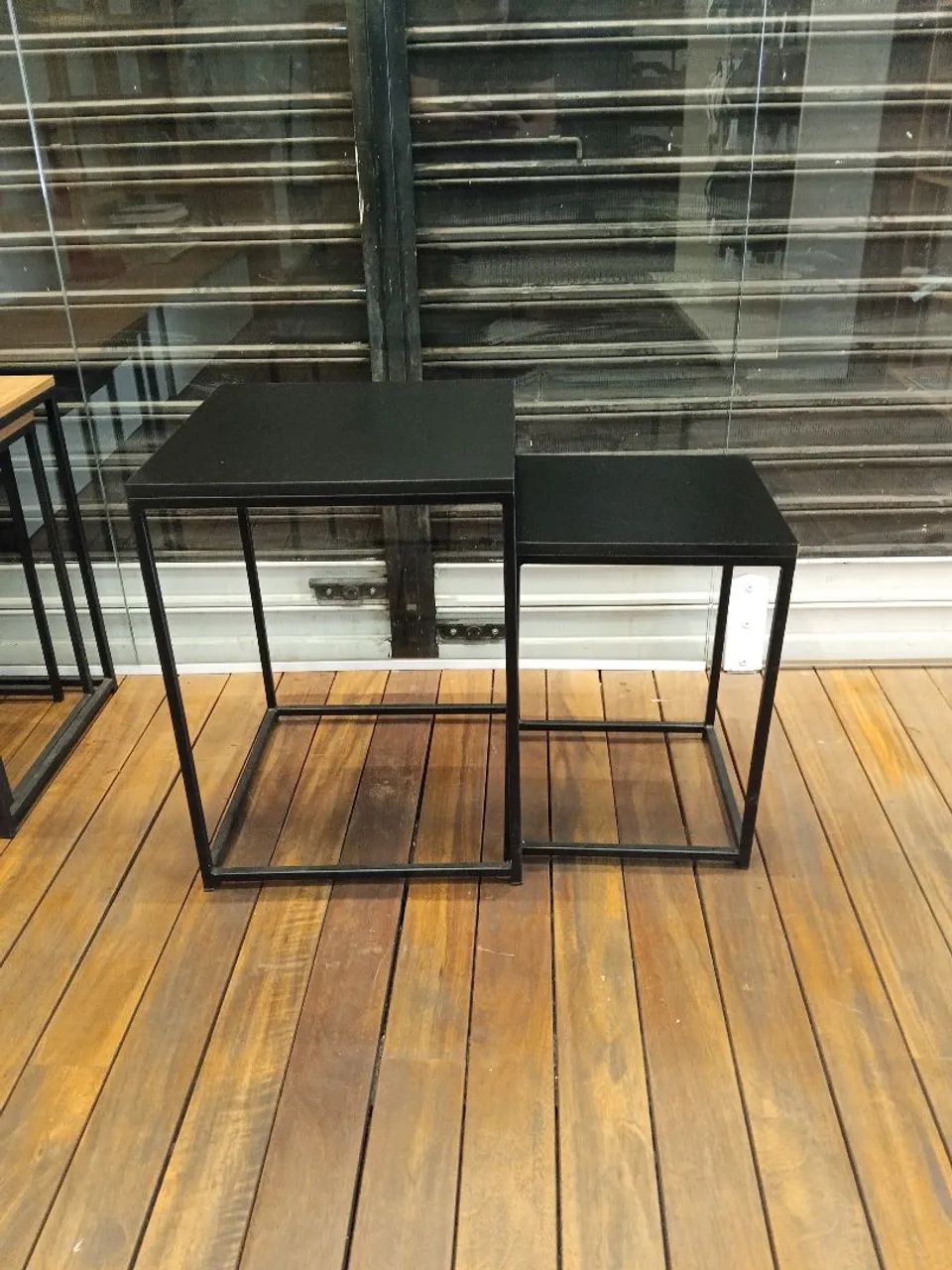 Jogo de Mesas Ninho Estilo Industrial-Conjunto com 3 peças  - Foto 5