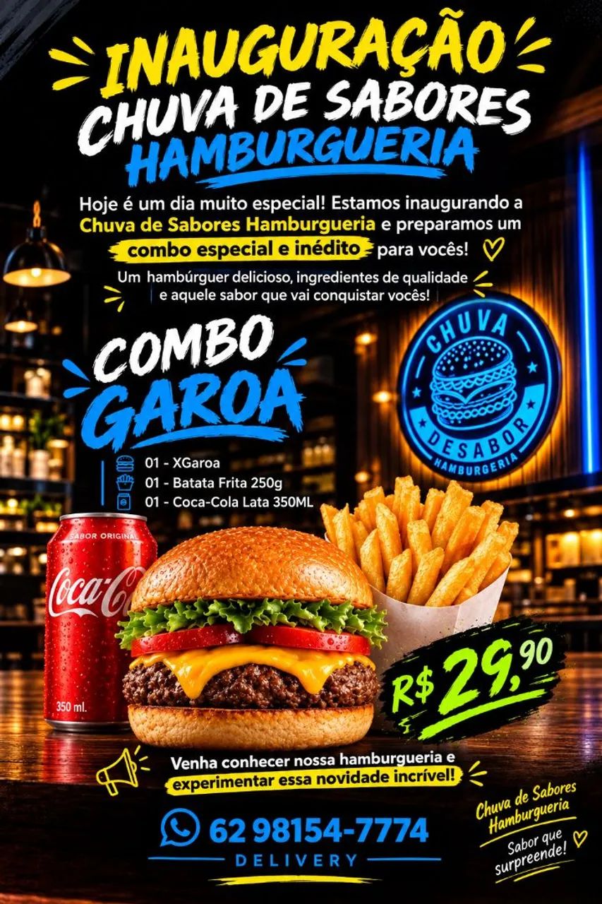 Hambúrgueria Chuva de Sabores 