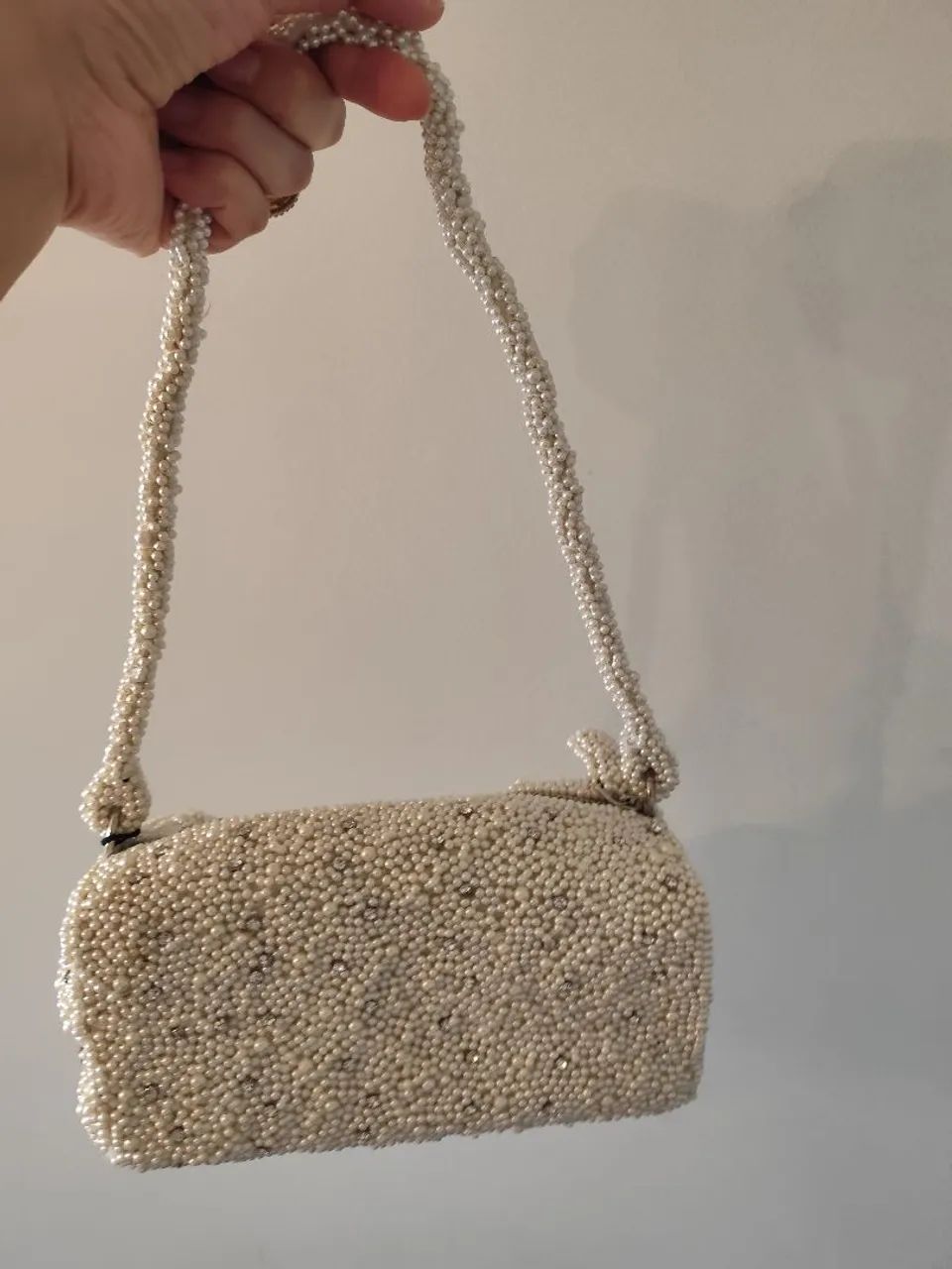 Bolsa Zara de miçangas feita a mão nova  - Foto 3