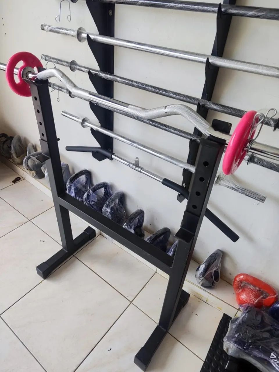 Suporte Barras e Anilhas Musculação academia cas e stúdio - Foto 2