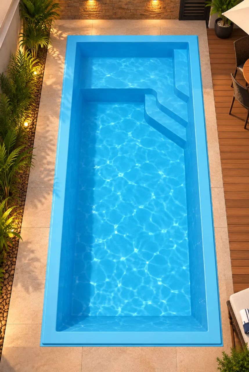 Piscina de fibra retangular de 06m - Foto 2