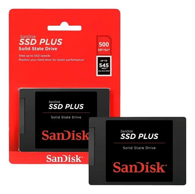SSD SanDisk Plus 500GB Sata III - 545MB/s (Novo / Temos Estoque