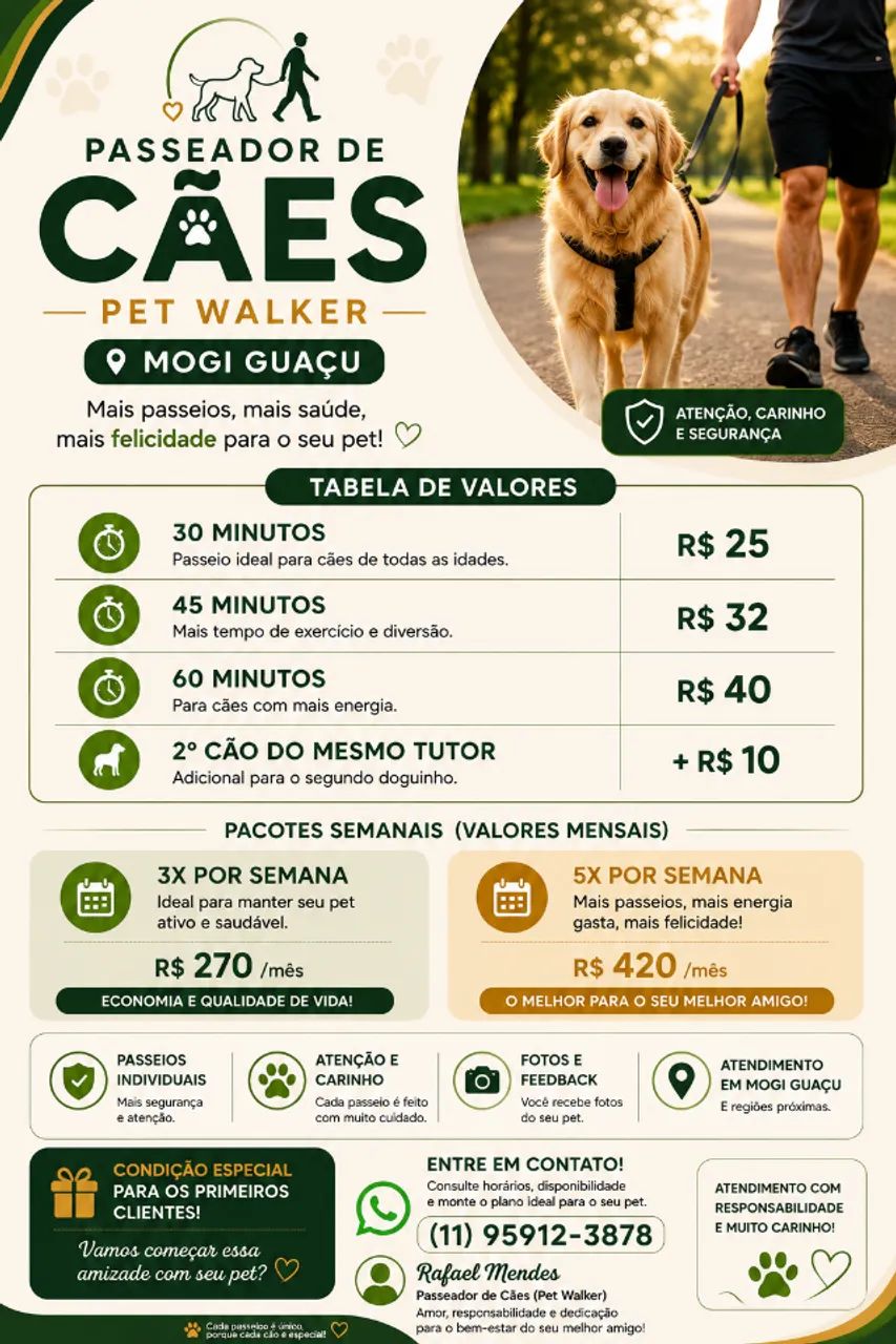 Passeador de Cães (Pet Walker) - Mogi Guaçu