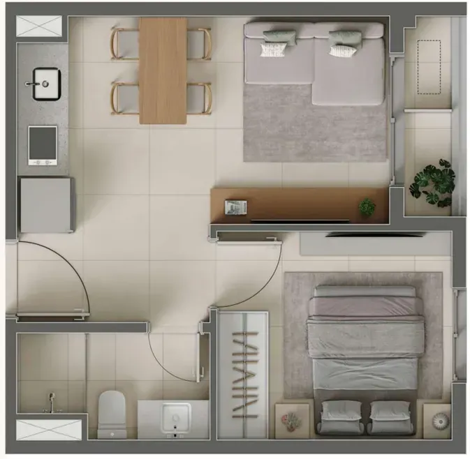 PLANTA 32m²