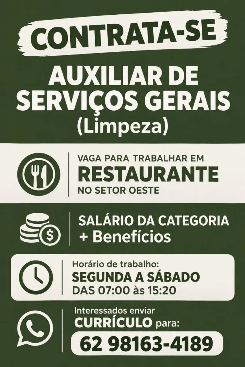 Auxiliar de serviços gerais 
