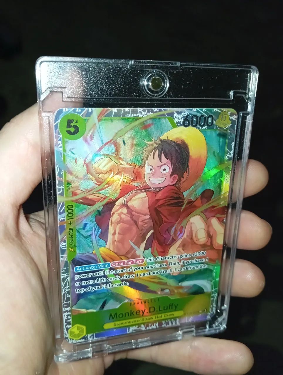 Carta One Piece Monkey d Luffy Rainbow Foil Original Perfeito Estado  - Foto 4