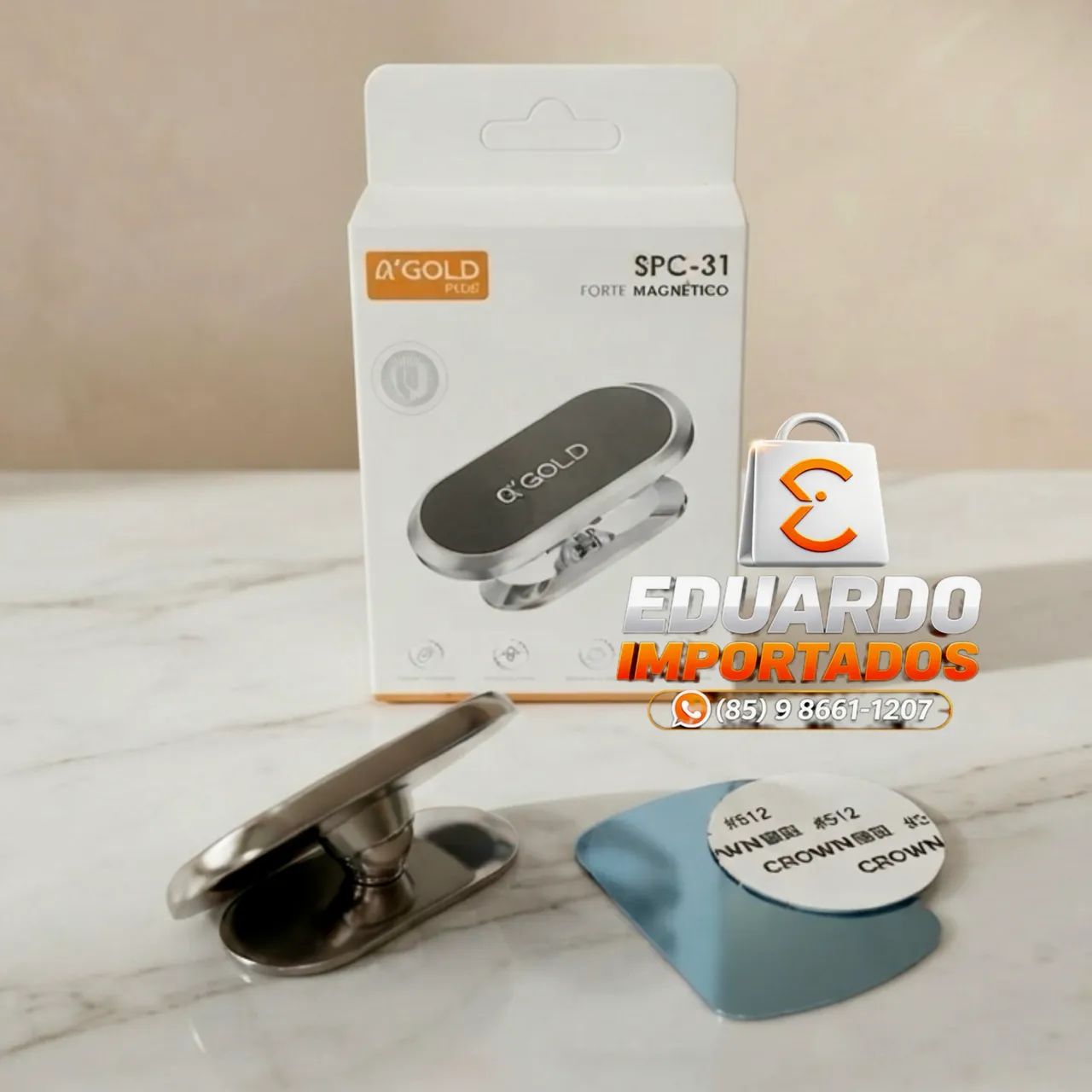 Suporte Inclinavel com Imã Magnético Veicular / Carro para Celular 