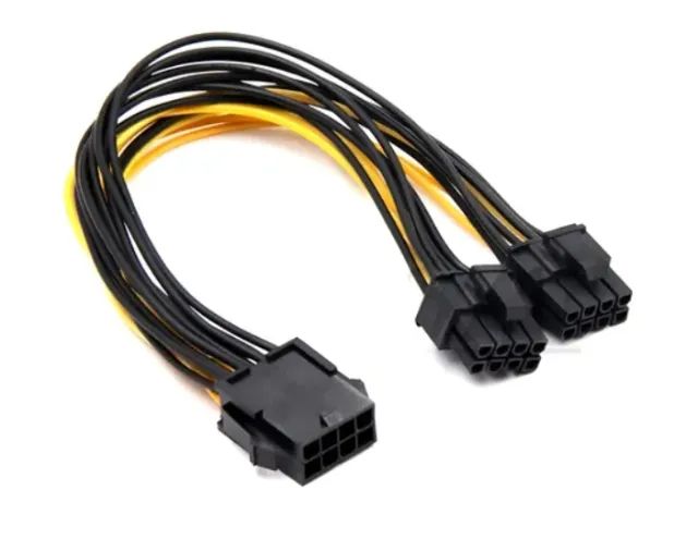 Cabo Y (splitter) para GPU. Converte uma saída de GPU em duas.