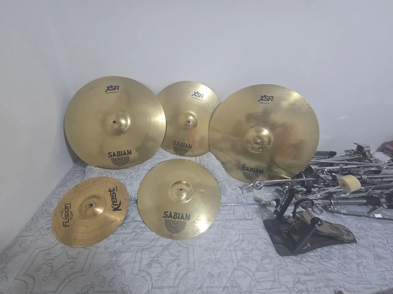 Bateria Gretsch Calina Maple - excelente estado - com pratos - Foto 6