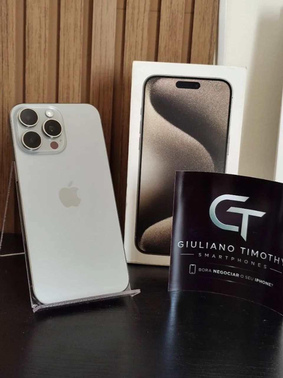 iPhone 15 Pro Max 256gb Titânio Natural ( Impecável )