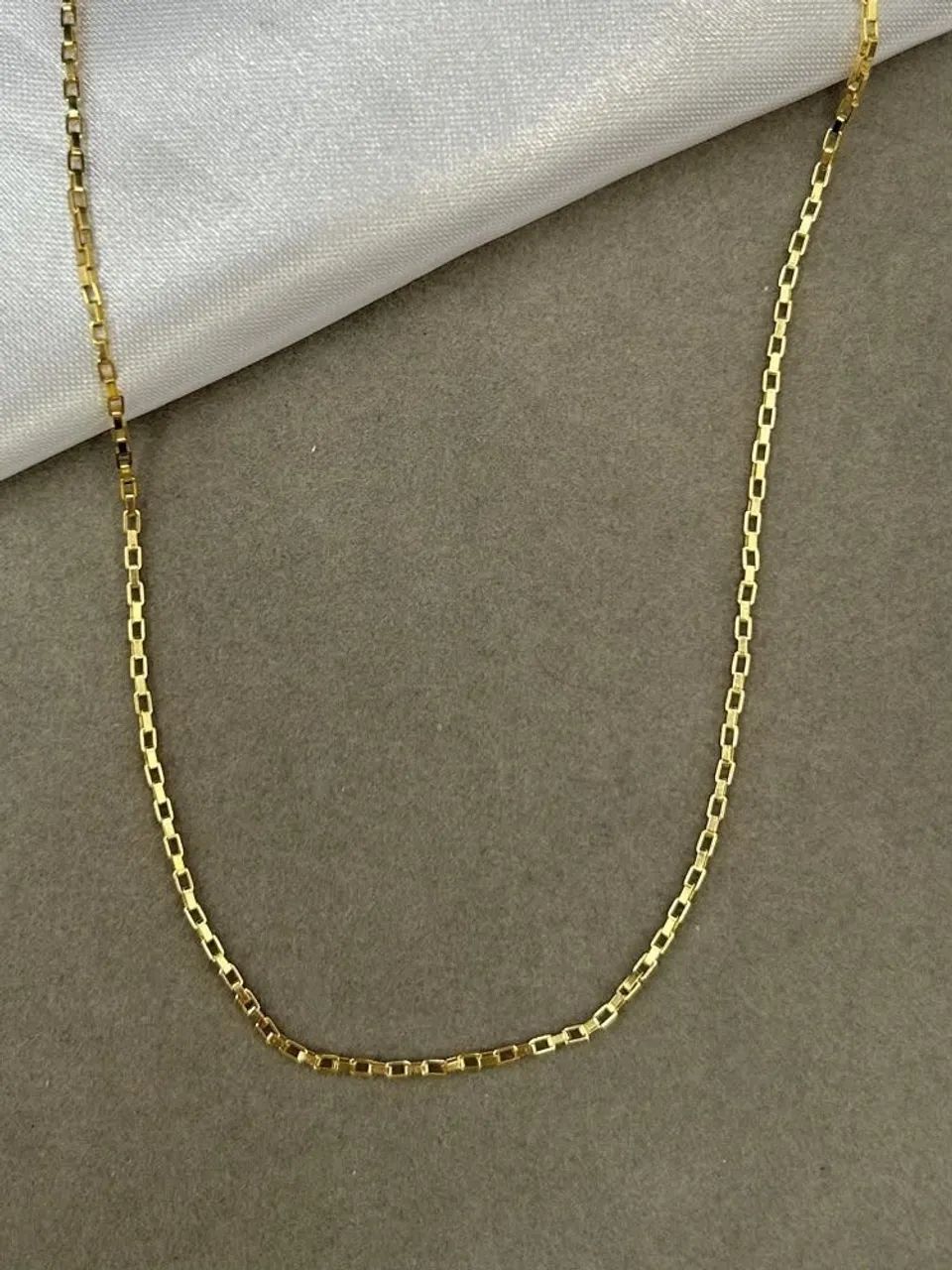 Corrente Tijolinho Banhada a ouro 18k 