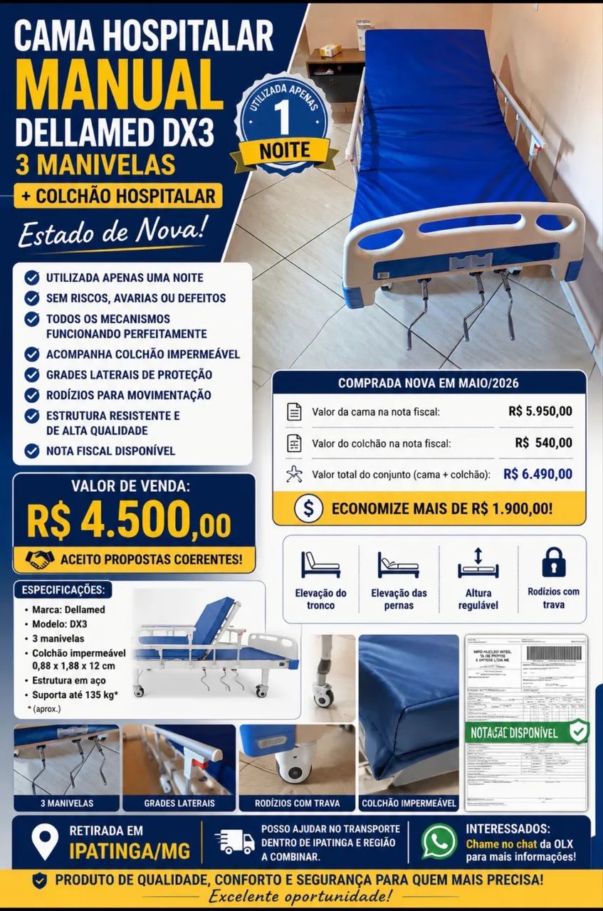 Cama Hospitalar  - Foto 5
