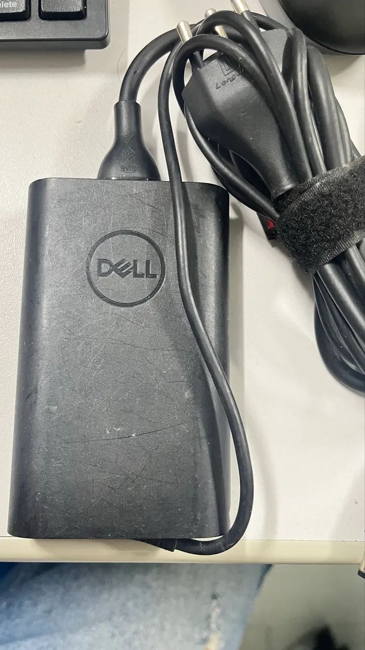 Fonte 65w Dell original modelo flat 