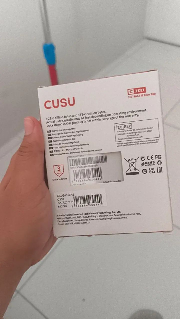 Sdd Cisu 512 Gb Novo nunca aberto  - Foto 2