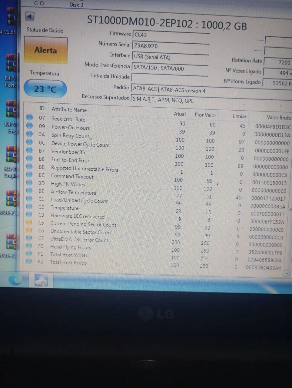 HD 1tb para desktop com alerta leia  - Foto 3
