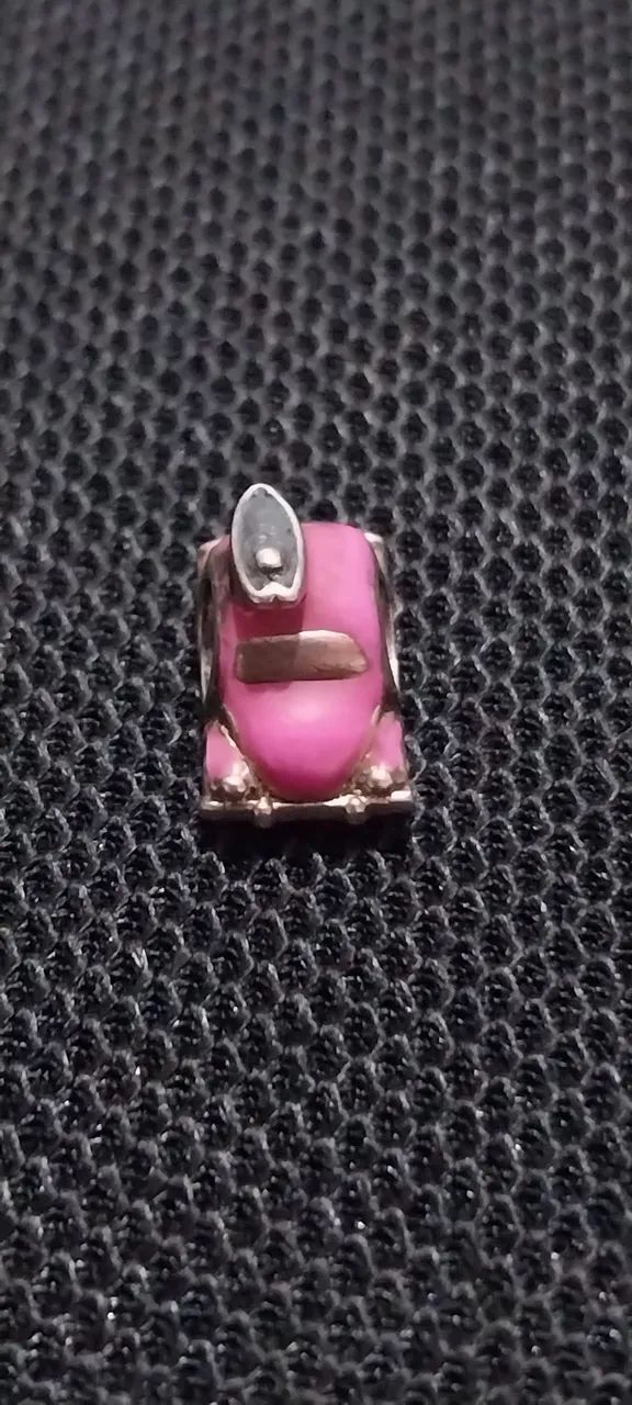 Berloque Vivara Prata Fusca rosa
