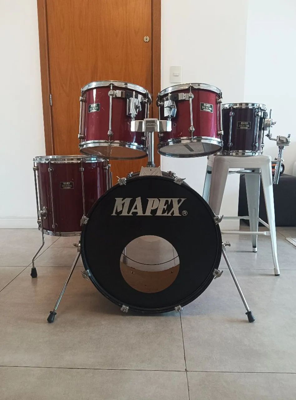 ## Shell pack de bateria Mapex Mars Pro 10,12,13,16,22, top, anos 90, oportunidade única!! - Foto 2