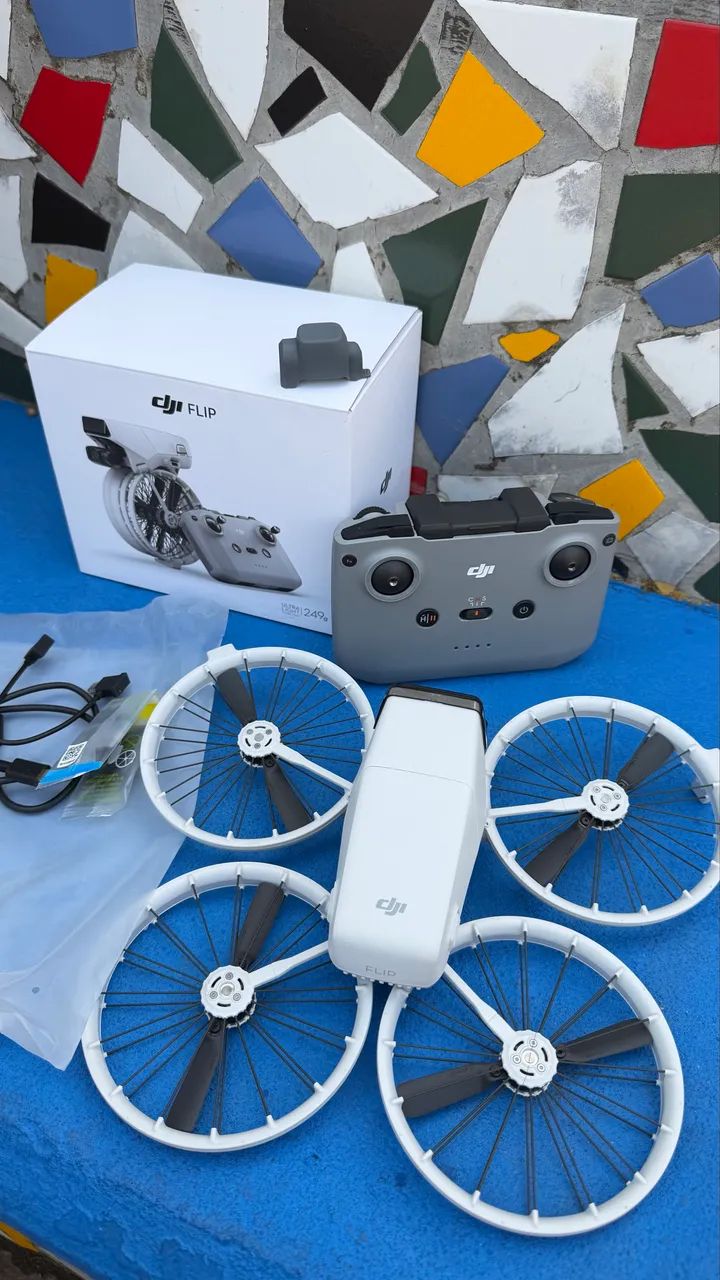 Drone Dji flip 4k novinho caixa acessórios