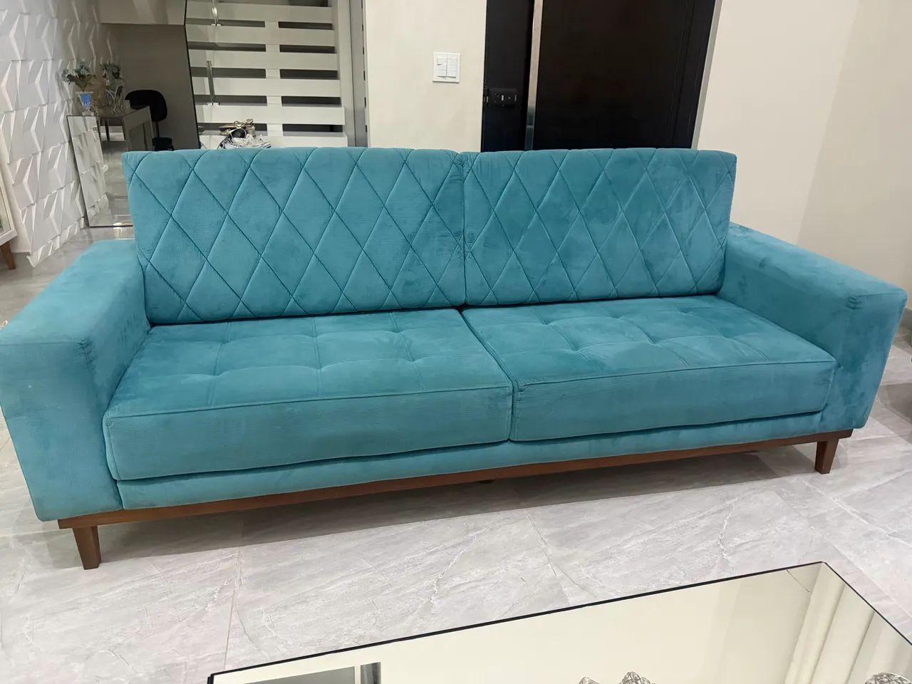 Sofá camurça aveludado! Sofá grande e 2 poltronas .  - Foto 3