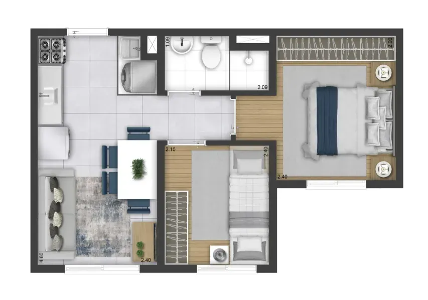 PLANTA 32m²