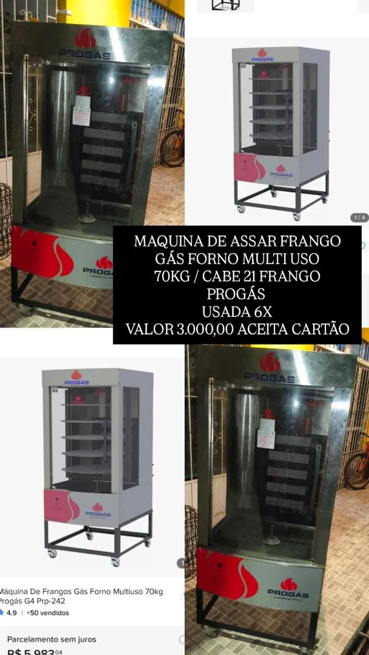 MAQUINA DE ASSAR FRANGO PROGÁS  - Foto 3