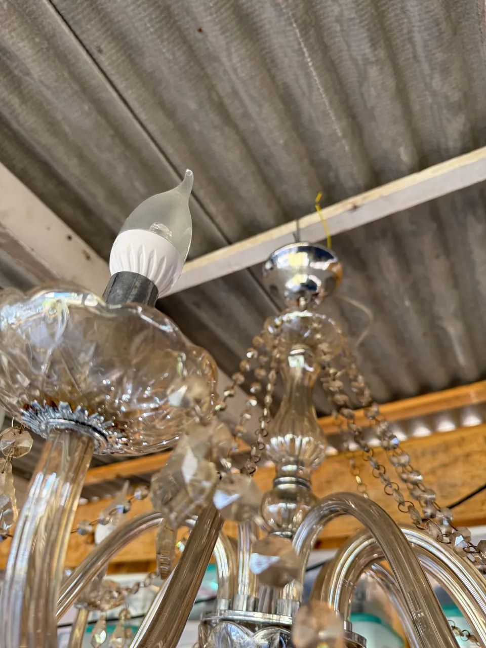 Lustre cristal 8 lâmpadas