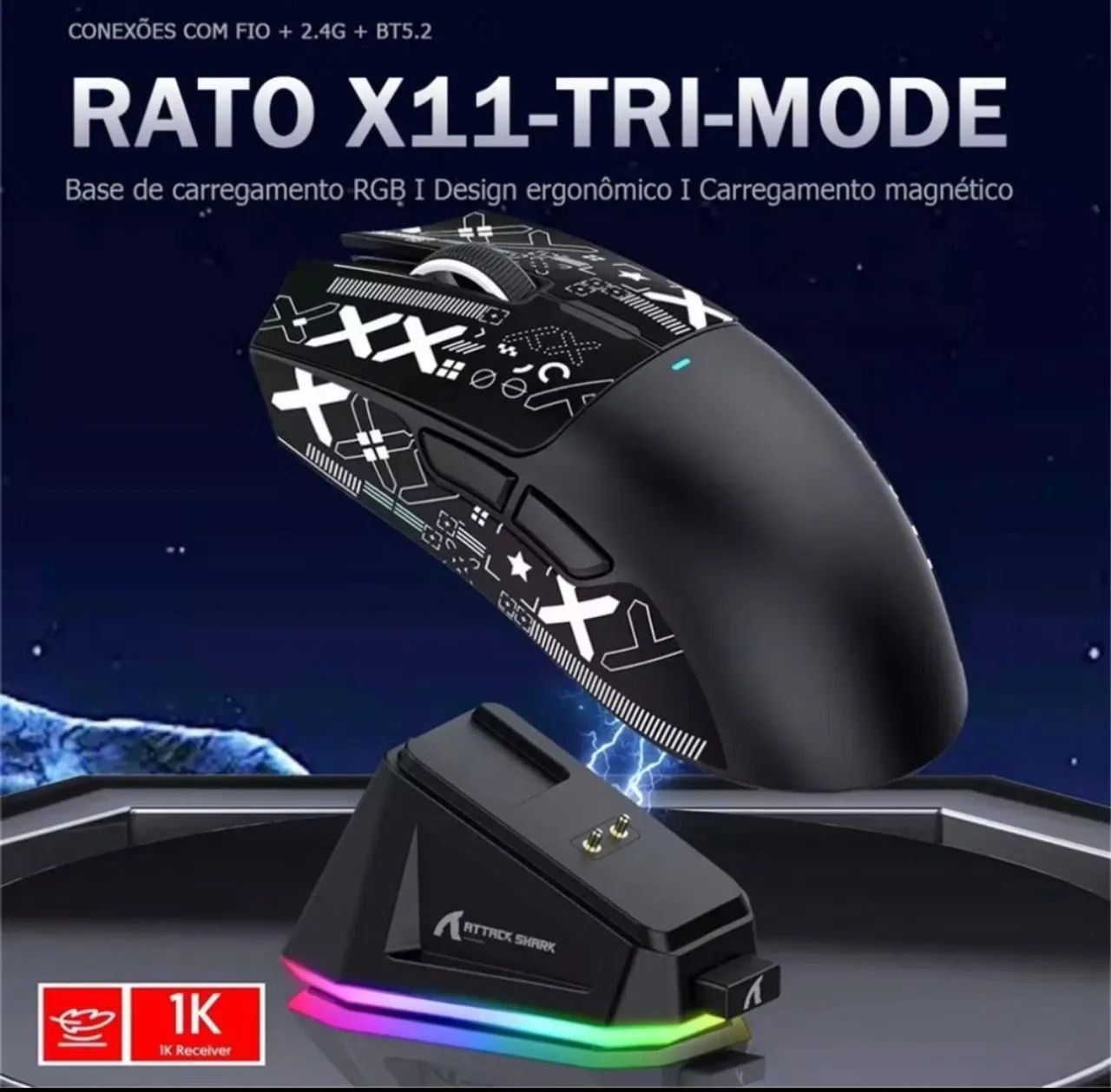 Mouse Gamer Attack Shark X11