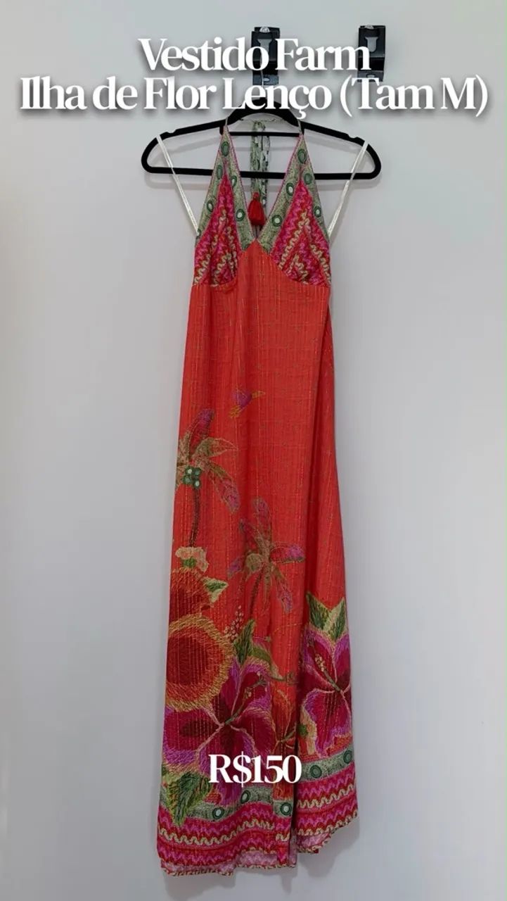 Vestido Farm Ilha de Flor Lenço