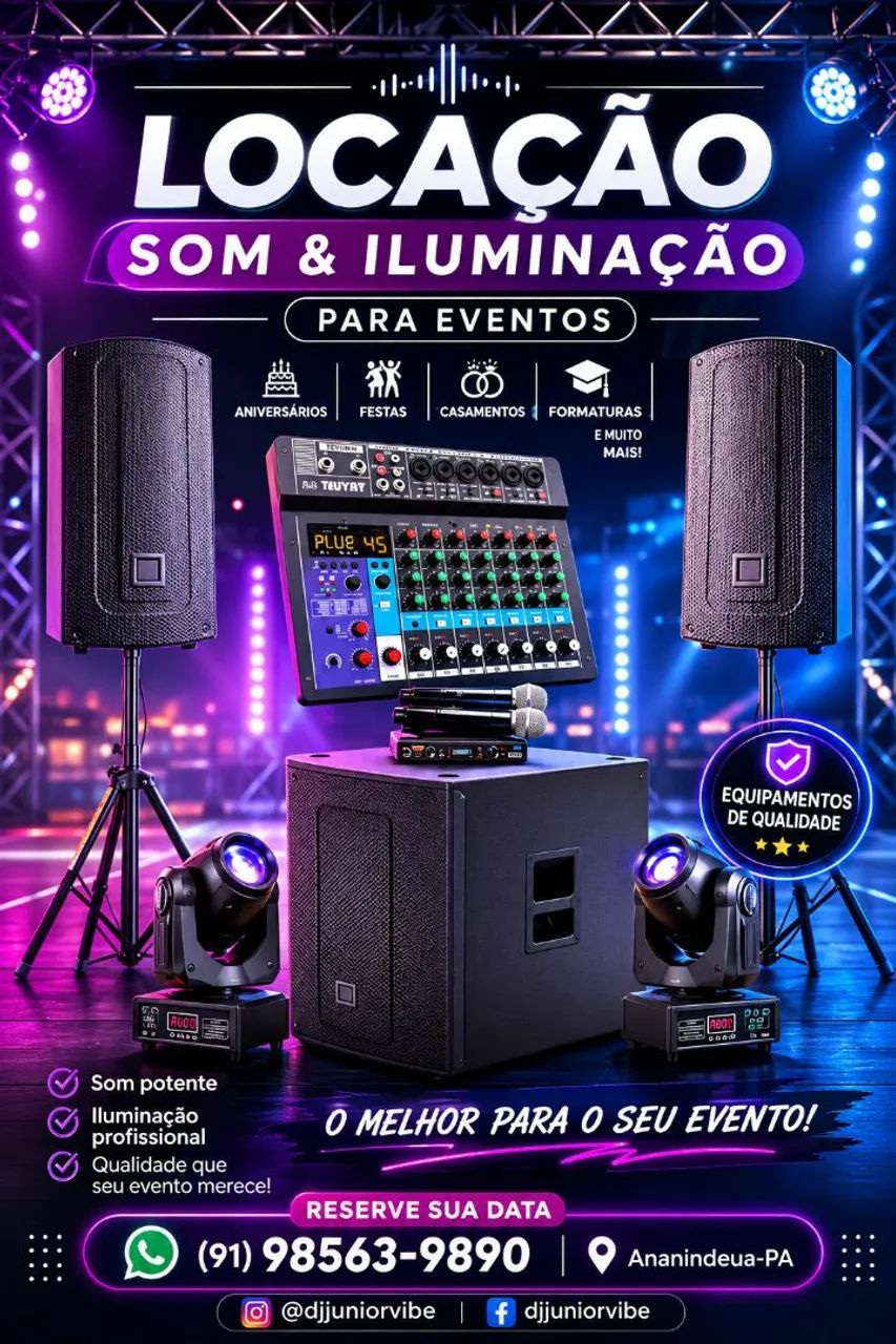 Locação de som iluminação 