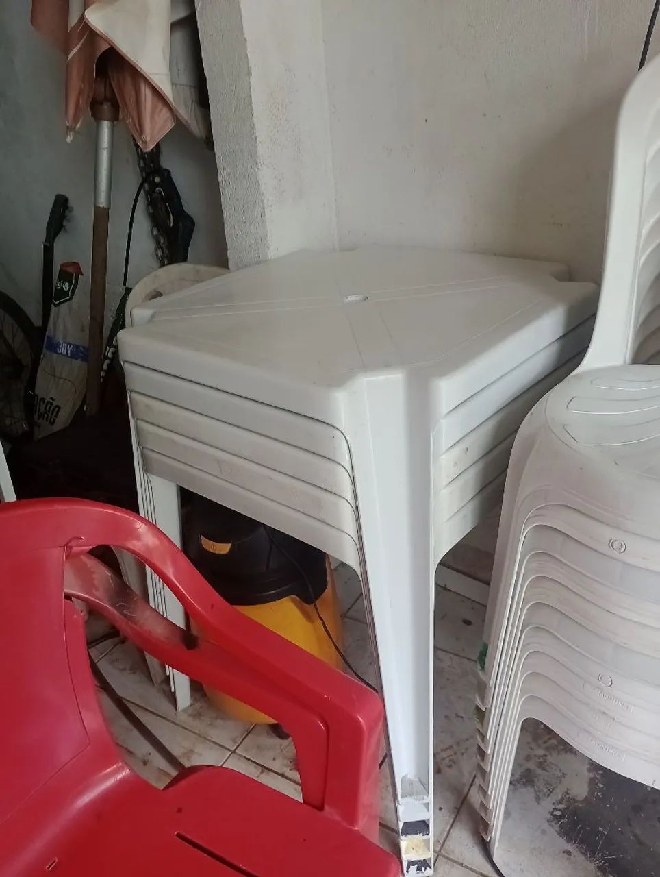 Mesas e cadeiras Plástico 