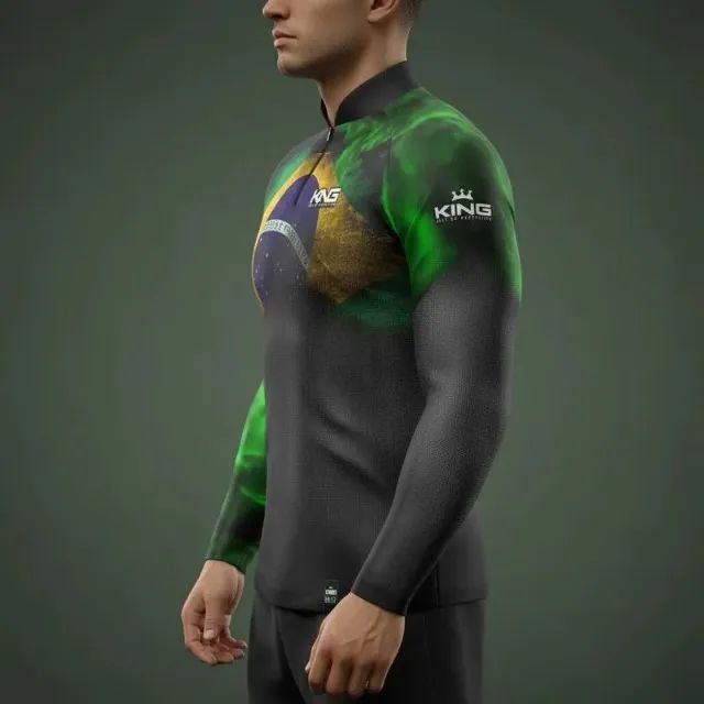 Camisa com estampa do Brasil e proteção solar - Foto 5