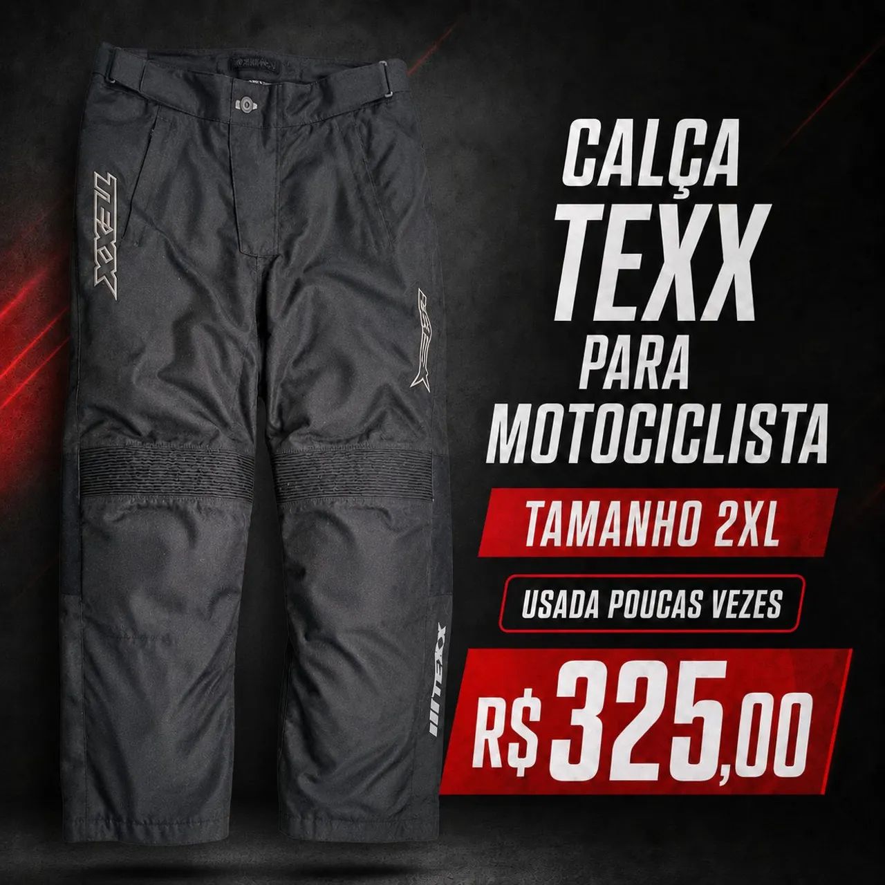 Calça motociclista