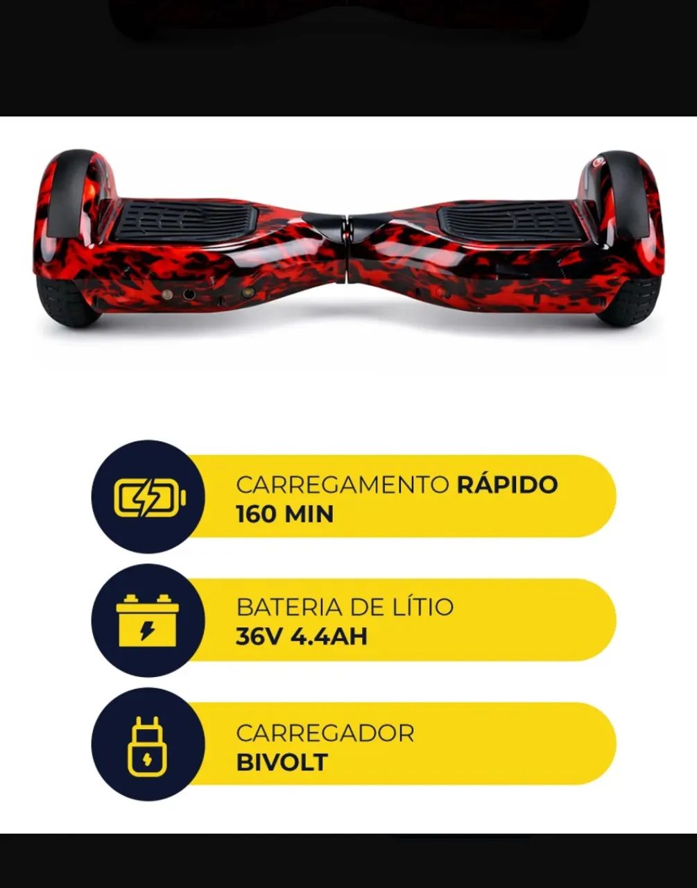 hoverboard skate elétrico 6.5  - Foto 2