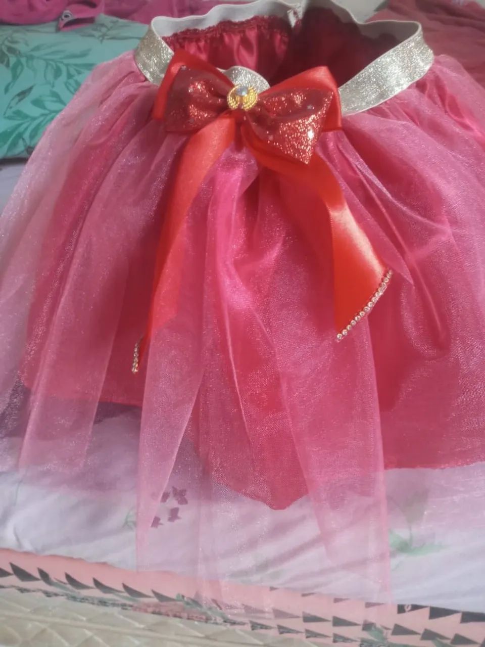 Saia de tule com laço decorativo - Foto 4