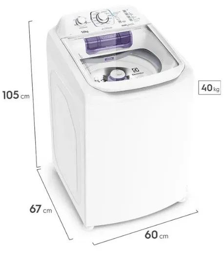 Máquina de Lavar Electrolux 12kg Branca Turbo Economia Silenciosa com Cesto Inox (LAC12) - Foto 4