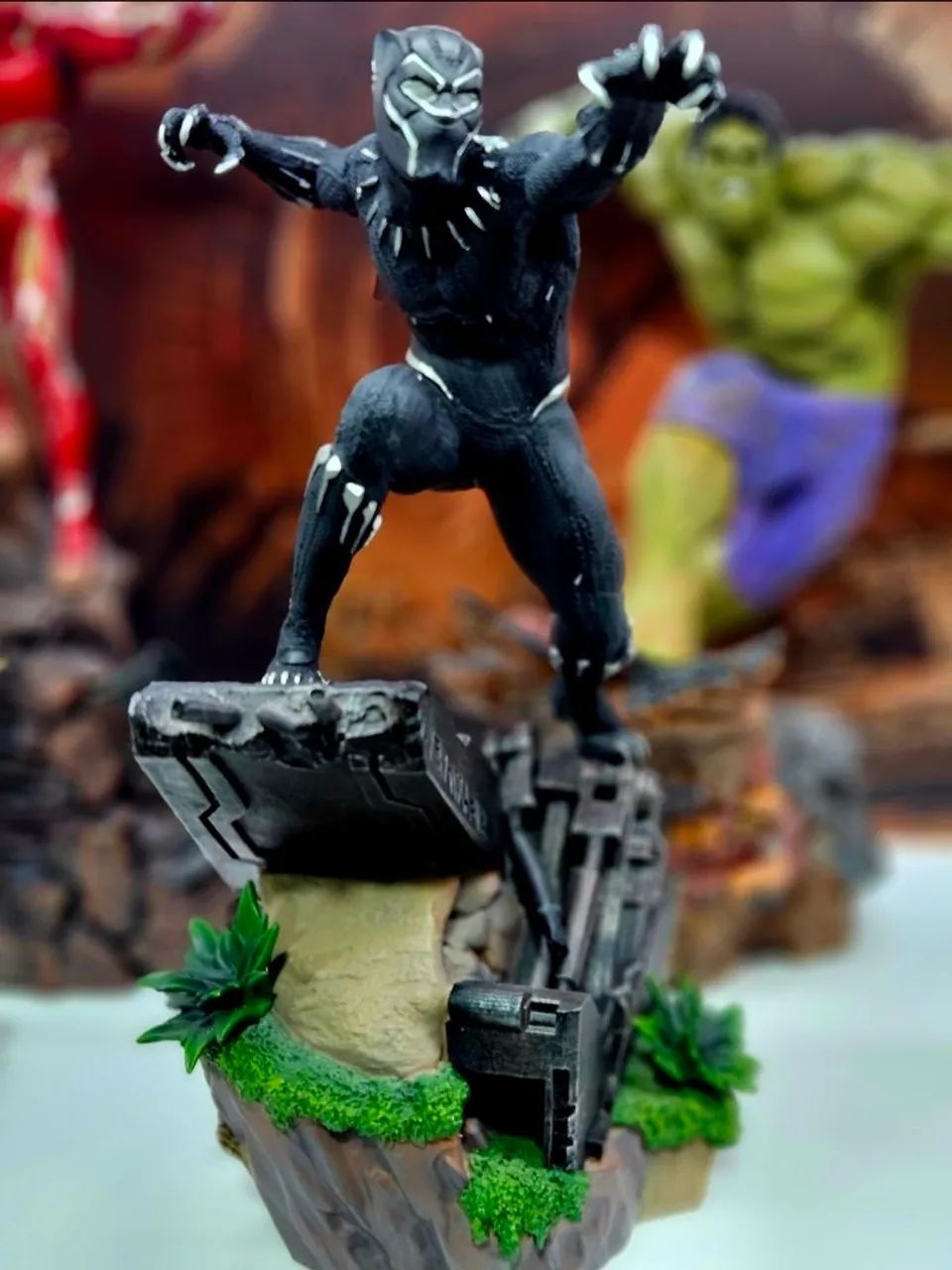 Estátua Pantera Negra (Black Panther) Art Scale 1/10 - Iron Studios<br>