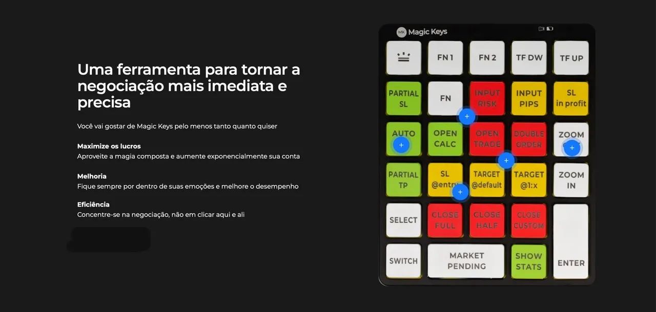 IPhone na troca Trader Teclado Magic Keys V2 p/ mt4/mt5 /CTrader  - Foto 3