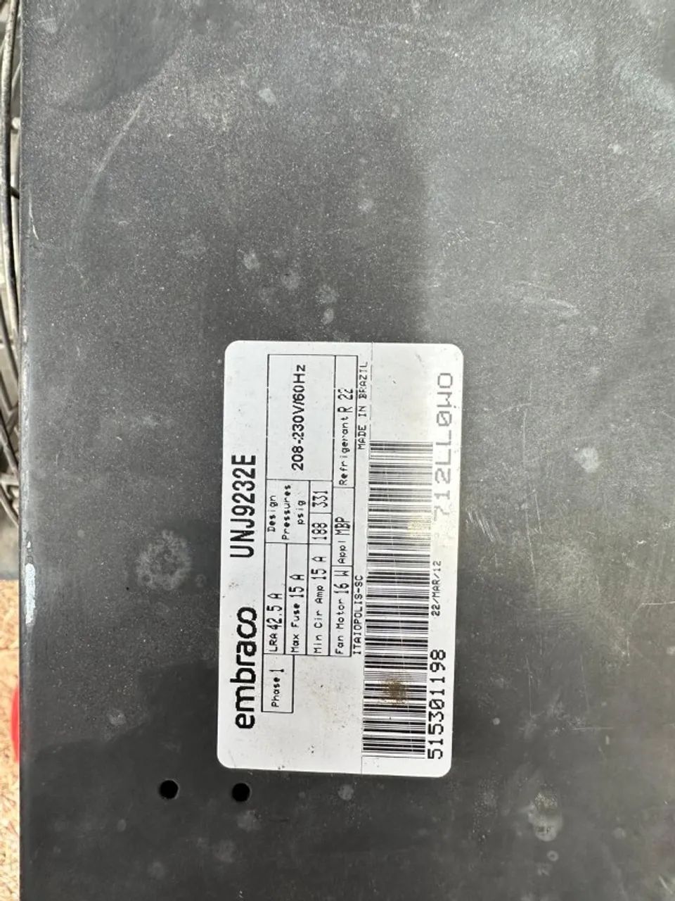 Unidade Condensadora Elgin 1HP Usada funcionando em perfeito estado - Foto 4