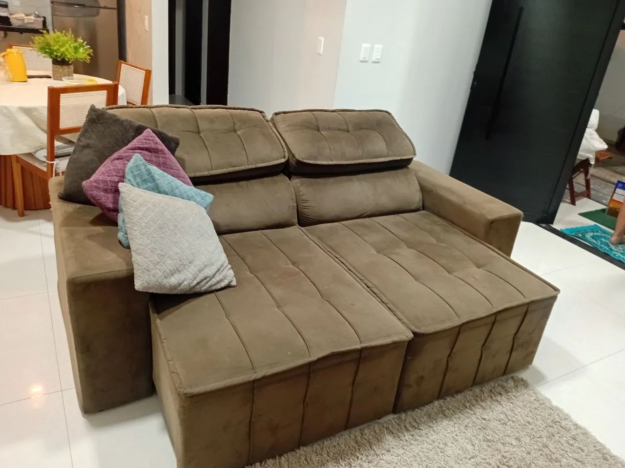 Sofá retrátil, com regulagem, inclinado com encosto  - Foto 4