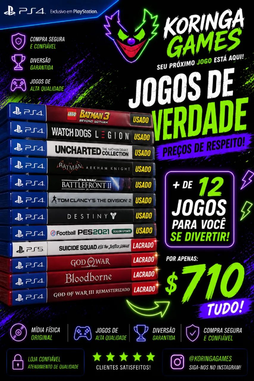 Combo de 12 jogos 